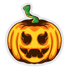 halloween pumpkin head