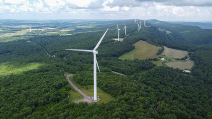Wind Turbine In The Mountains