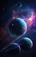 Obraz na płótnie Canvas Cosmic Sky Background,created with generative ai tecnology.