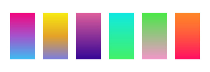 Fototapeta premium Modern screen design gradient mobile app. Bright colorful pink green blue red design ui smartphone screen background theme.