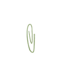 green paper clip