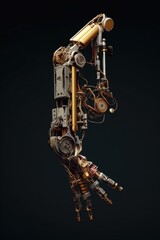 robotic arm assembling small electronic parts, created with generative ai