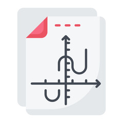 Math Graph Flat Icon