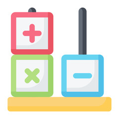 Math Operations Flat Icon