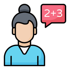 Teacher Line Color Icon