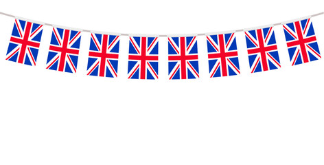 Obraz premium British bunting jack union jubilee uk royal england vector background.