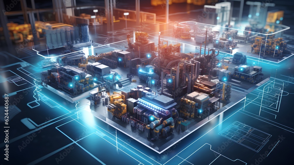 Poster the internet of things iot in manufacturing. integration of connected devices to optimize production