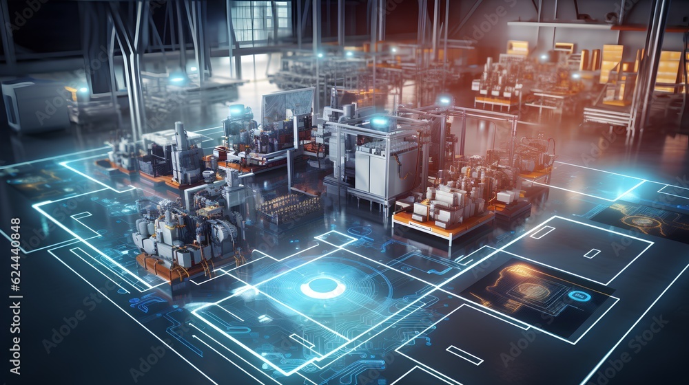 Poster the internet of things iot in manufacturing. integration of connected devices to optimize production