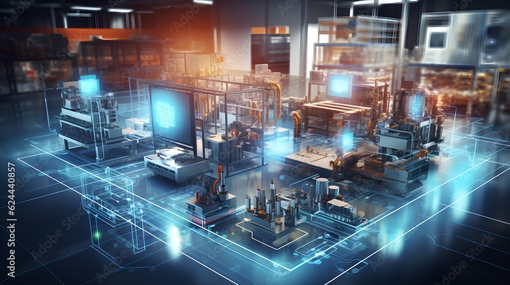 Poster the internet of things iot in manufacturing. integration of connected devices to optimize production