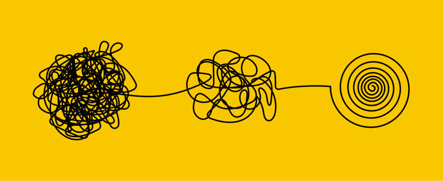 Tangle Tangled And Untangled Stock Illustration - Download Image Now -  Untangling, Inspiration, Mental Health Professional - iStock