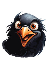 aggressive crow vector illustration,illustrator illustration,animal vectors,wildlife abstract illustrations,fully editable,crow illustration,ready to print