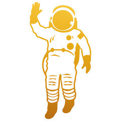 Astronaut in spacesuit, Vector illustration of cosmonaut, astronaut in space on transport background, Hand Drawn Sketch Vector illustration of Space man, SVG snd PNG