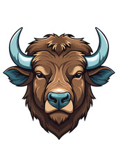buffalo vector,buffalo illustrator illustration,colorful buffalo illustration,eps buffalo,editable print ready
