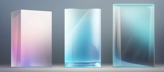Glassmorphism style on transparent backdrop. Frosted glass effect. AI Generative