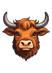 vector bull illustration,bull illustration,cartoon bull sticker,farm animal vector illustrations,editable eps file,ready to print,suitable for t-shirt printing