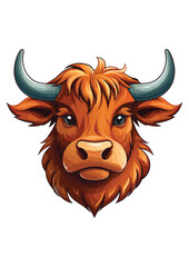 vector bull illustration,bull illustration,cartoon bull sticker,farm animal vector illustrations,editable eps file,ready to print,suitable for t-shirt printing