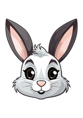 Fototapeta na wymiar cute bunny vector print, bunny illustration, cute character prints, bunny drawing