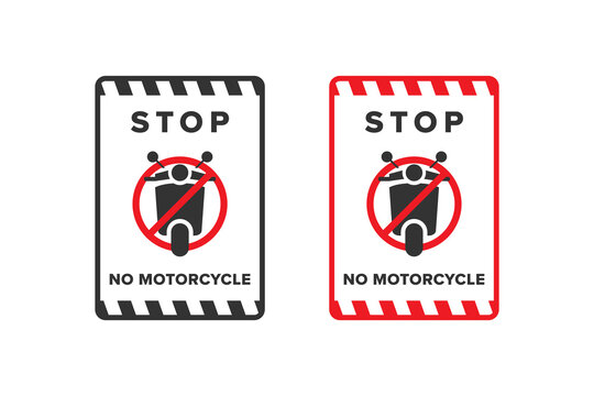 No motorcycle icon vector