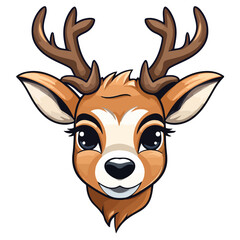 cute little gazelle,fawn,wild animals,nature animals,animal illustration,animal stickers,deer,deer print,deer print,cartoon gazelle
