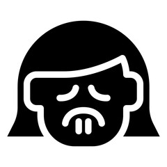 Sad face icon