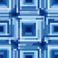 Abstract blue background with squares - Generative AI