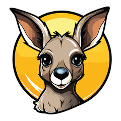 vector kangaroo illustration,colorful kangaroo illustration,kangaroo print,for logo,for t-shirt,editable eps file,