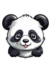 panda vector print,panda sticker,animal images,cute panda clip art,editable,print ready eps