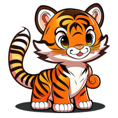 Fototapeta na wymiar tiger cartoon vector
