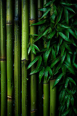 Background green bamboo texture.  - obrazy, fototapety, plakaty