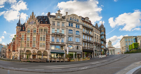 Fototapeta na wymiar Brussels Belgium, panorama city skyline at Coudenberg Street