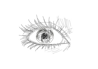 Eye. Free hand