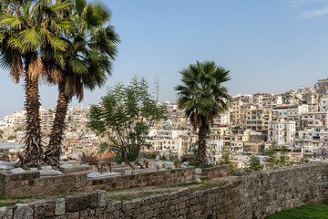 Muslim Cemetery and view of the Jessrin District, North Lebanon, Tripoli, Lebanon