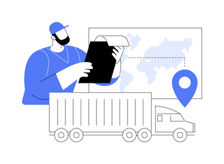 Delivery order abstract concept vector illustration.