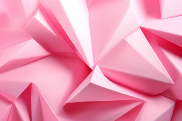 Modern pink background with Geometric shapes for design, fantasy in style Barbie Pink. Generative...