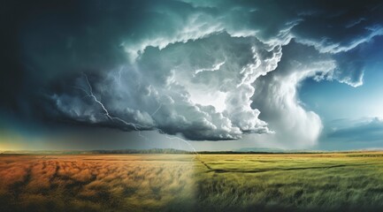 A dynamic composition capturing all the weather elements 