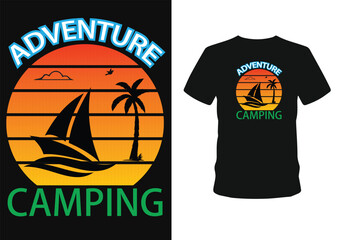 camping t shirt design, camping Vector. graphic vector print for t shirt and background print design