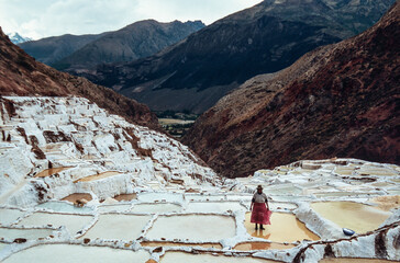 Salt water hills in Peru