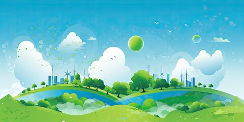 Obraz na płótnie Canvas A captivating illustration dedicated to World Ozone Day. The artwork incorporates vibrant colors, relevant visuals World Ozone Day Generative AI Digital Illustration