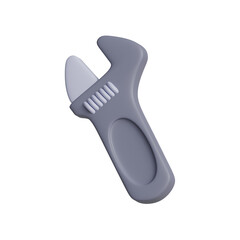 3d wrench tool icon