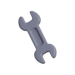 3d wrench tool icon