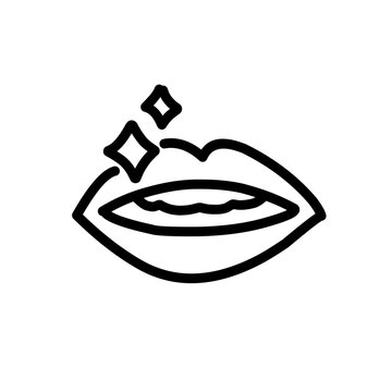recommend clip art: Lips Line Icon