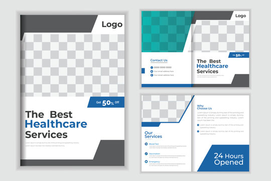 Medical Bi-Fold Brochure Design Template For Your Business