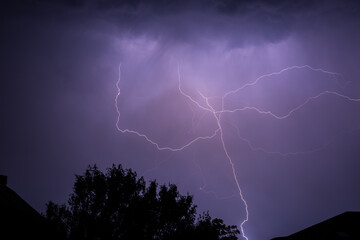 A lightning under the city