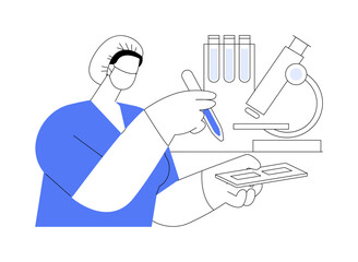 Covid-19 antibody test abstract concept vector illustration.