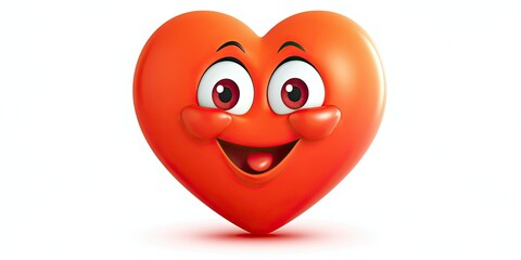  Cartoon of a Cute, Happy Heart Character - Sporting a Smile and Embracing Self-Love with a Self-Hug  Heart Health Generative AI Digital Illustration