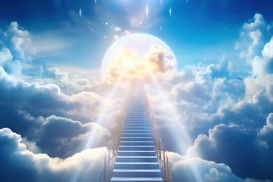 Theres A Light At The End Of The Stairway Stock Photo - Download