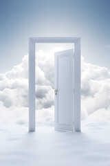 open door to the sky. dream concept.
