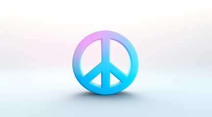 A peace icon, bright pastel color 