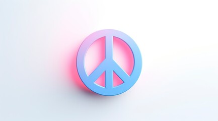 A peace icon, bright pastel color 