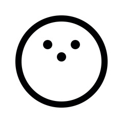 Fototapeta premium Illustration vector graphic icon of Bowling Ball. Outline Style Icon. Sport Themed Icon. Vector illustration isolated on white background. Perfect for website or application design.